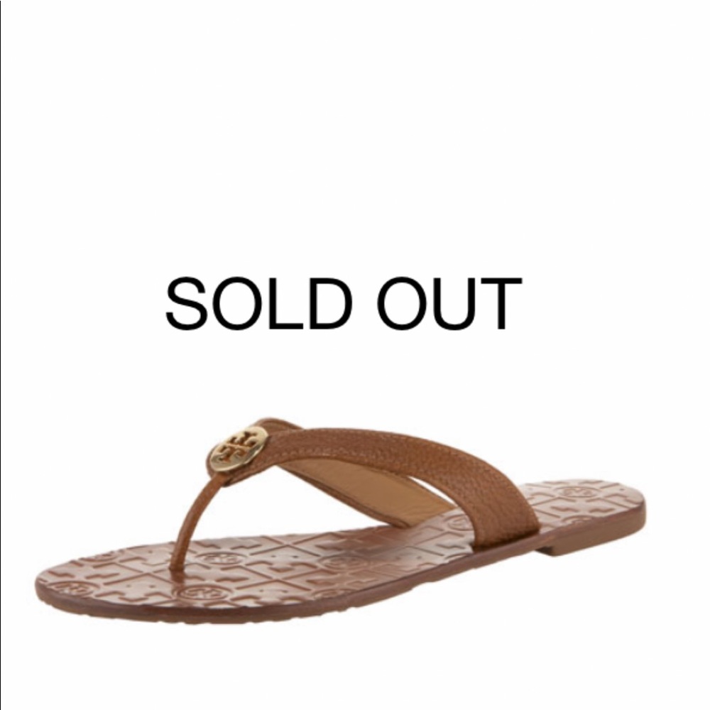 Tory Burch Thora-tumbled leather flip flop
